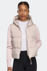 HyBridge® Wide Quilt Knit Hoodie Tonal Disc - Lucent Rose 9856 - on_front_01