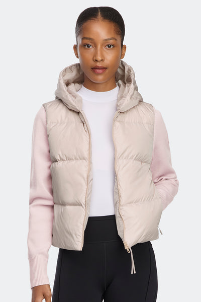 HyBridge® Wide Quilt Knit Hoodie Tonal Disc