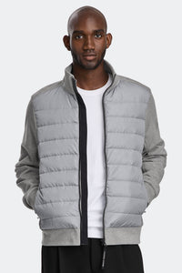 HyBridge® Huron Full Zip Jacket - Stone Heather 9717 - on_front_01