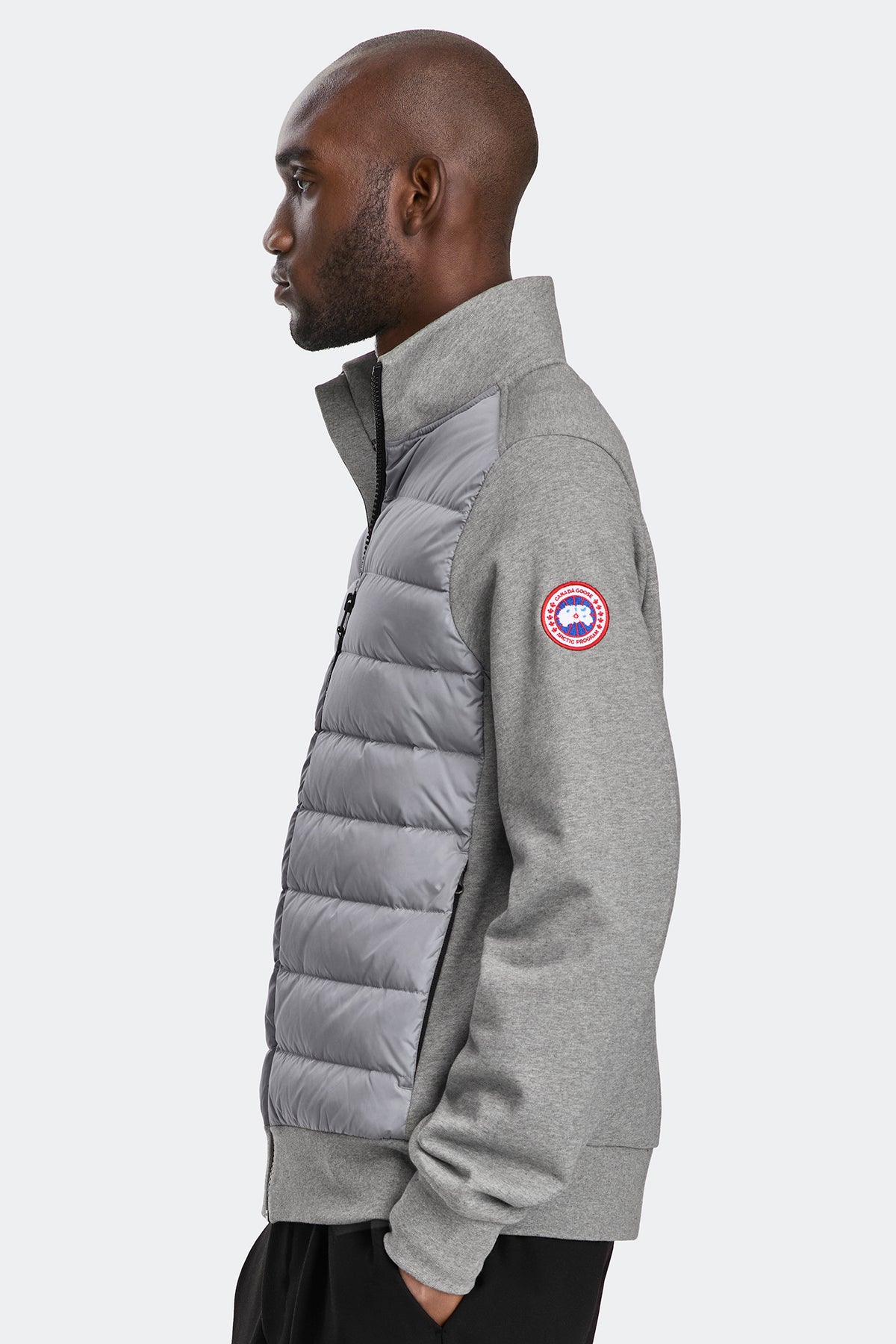 HyBridge® Huron Full Zip Jacket - Stone Heather 9717 - on_side_01