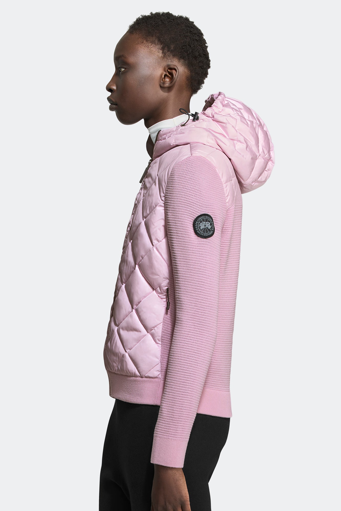 HyBridge® Quilted Knit Hoodie Black Disc | Canada Goose