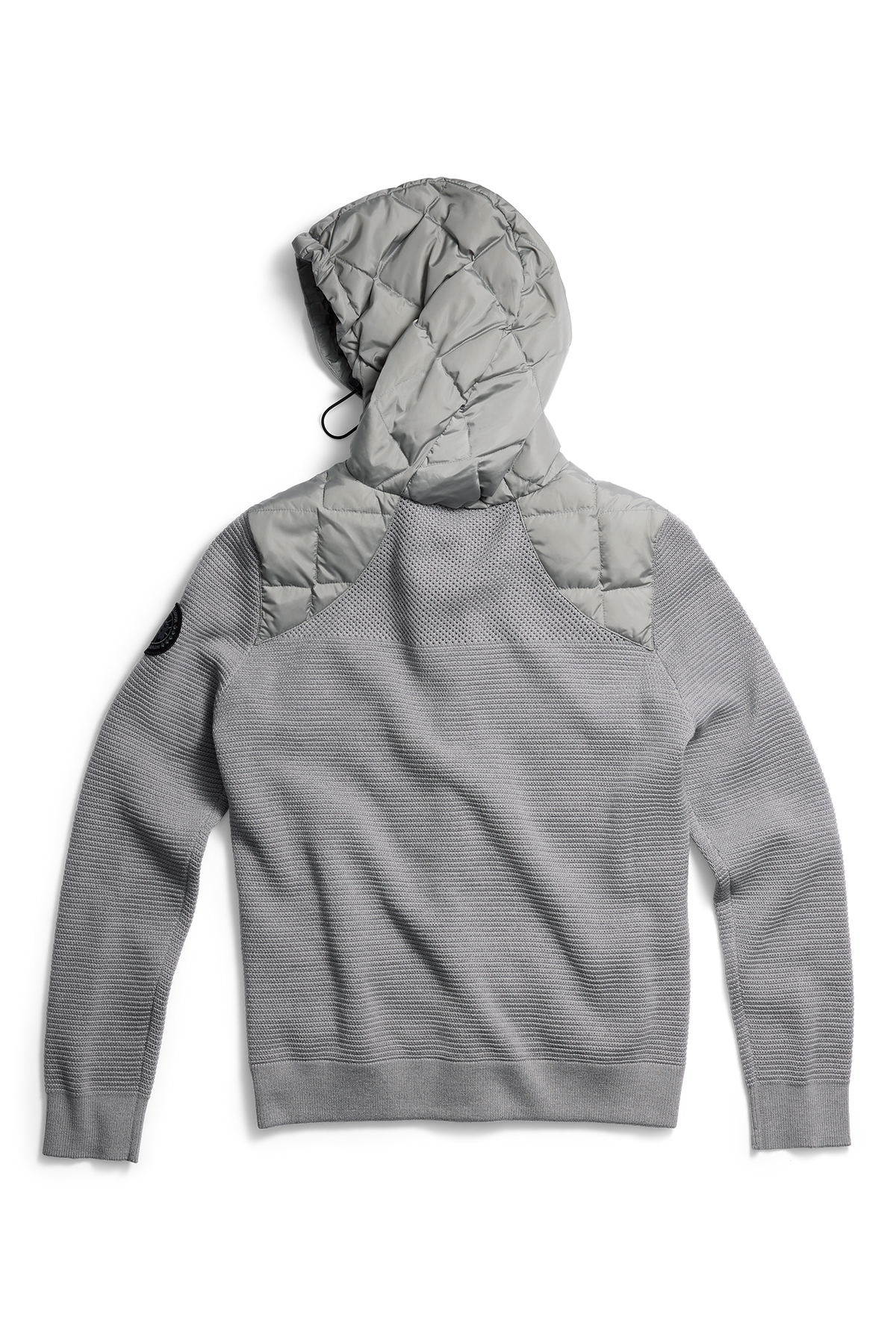 HyBridge® Quilted Knit Hoodie Black Disc - Silver Ore 698 - off_detail_01