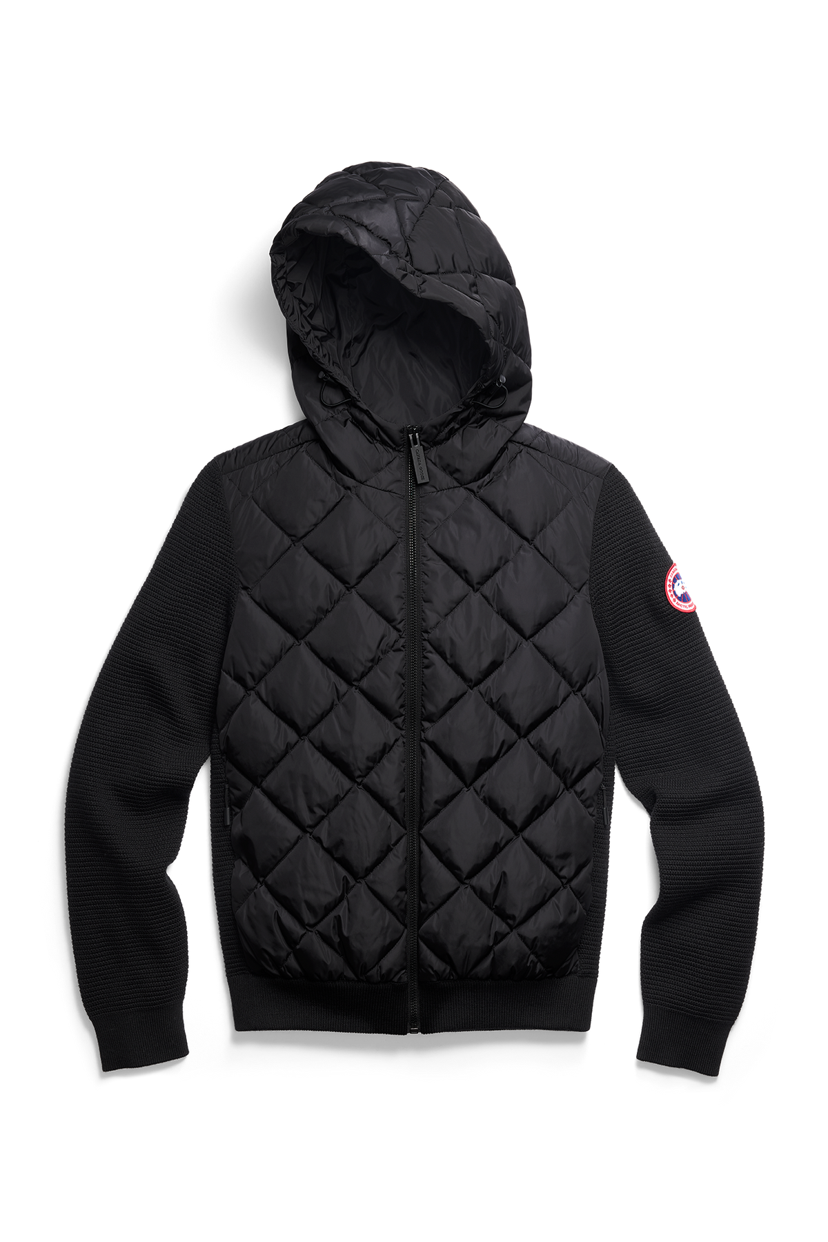 HyBridge® Quilted Knit Hoodie - Black 9061 - off_flat_lay_01