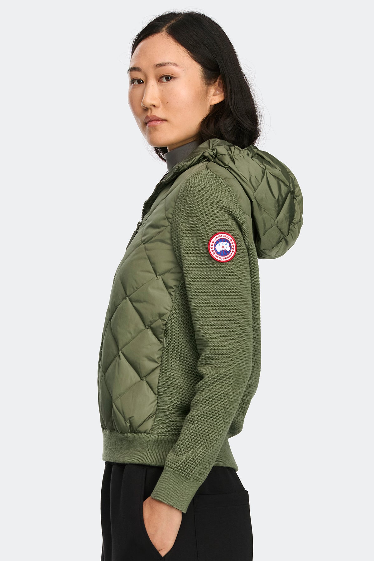 HyBridge® Quilted Knit Hoodie - Vireo Green 9126 - on_side_01