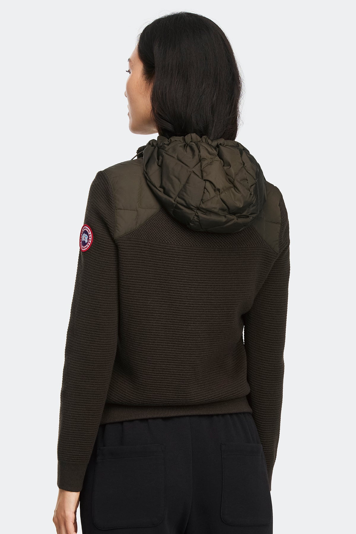 HyBridge® Quilted Knit Hoodie - Arabica 9284 - on_back_01