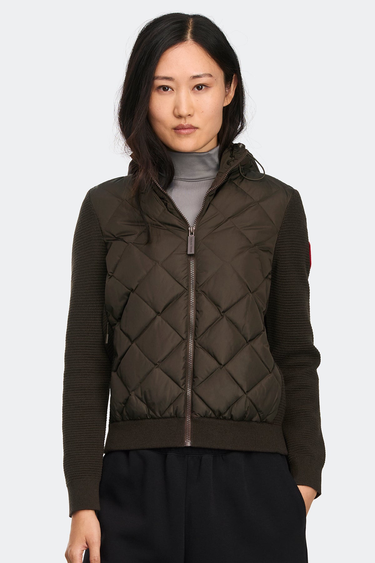 HyBridge® Quilted Knit Hoodie - Arabica 9284 - on_front_closed_01