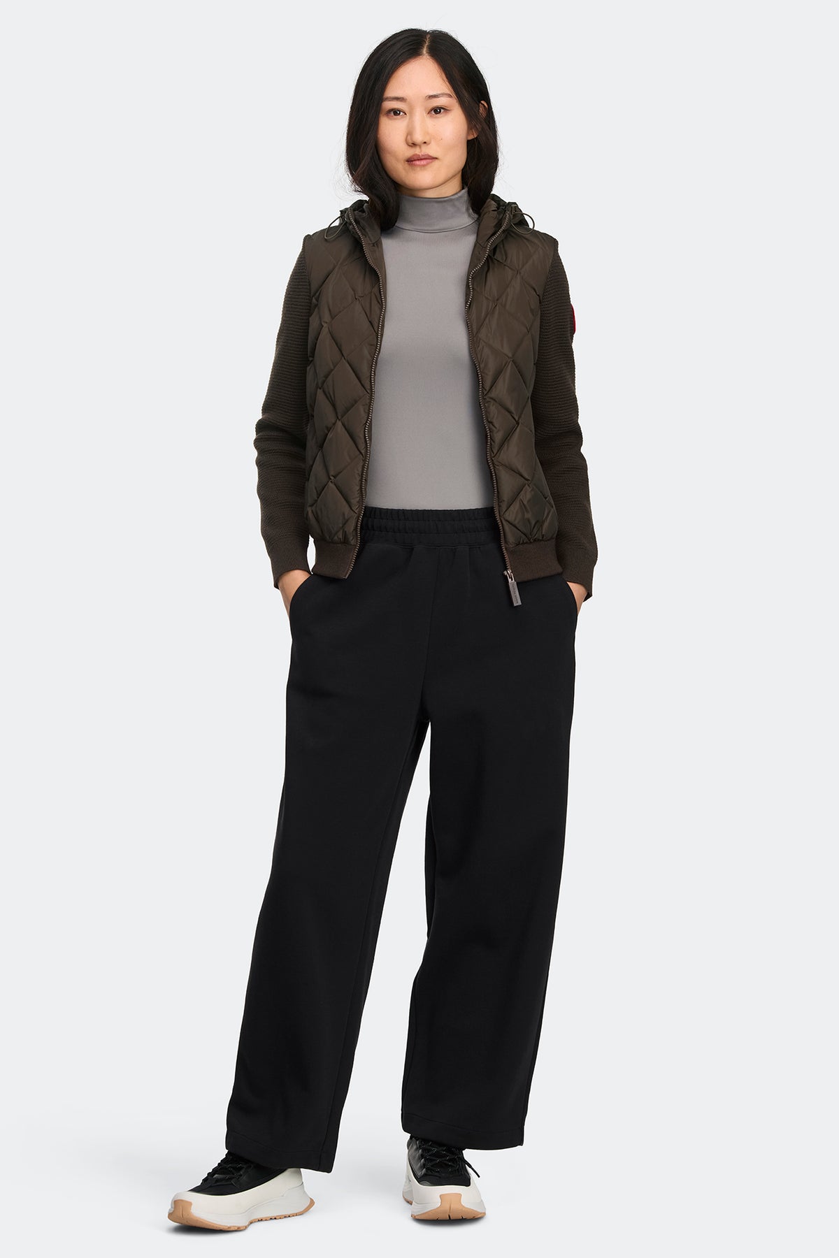 HyBridge® Quilted Knit Hoodie - Arabica 9284 - on_full_body_01