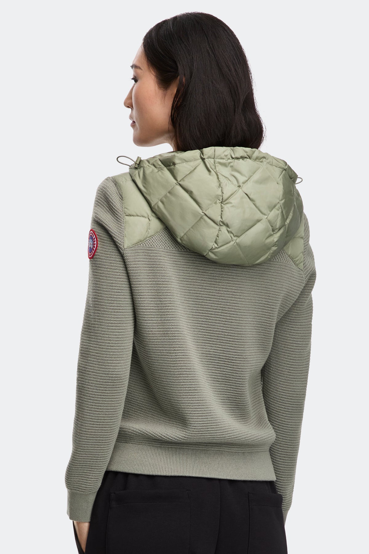 HyBridge® Quilted Knit Hoodie - Sagebrush 9852 - on_back_01