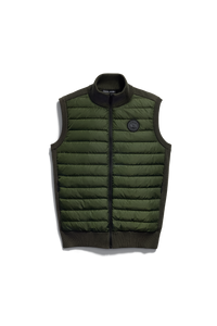 HyBridge® Knit Vest Black Disc - Moss Khaki 9260 - off_flat_lay_01