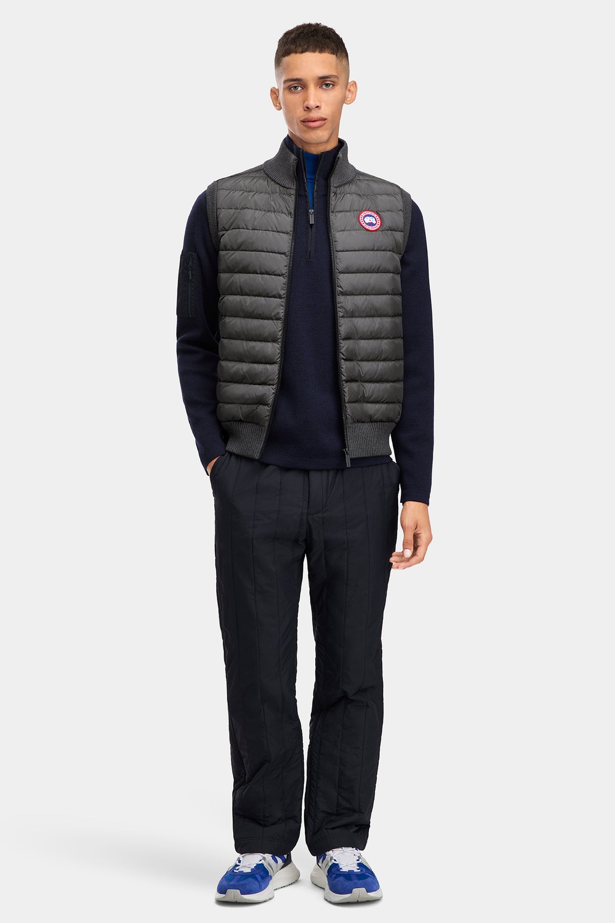HyBridge® Knit Vest - Iron Grey 9699 - on_full_body_01