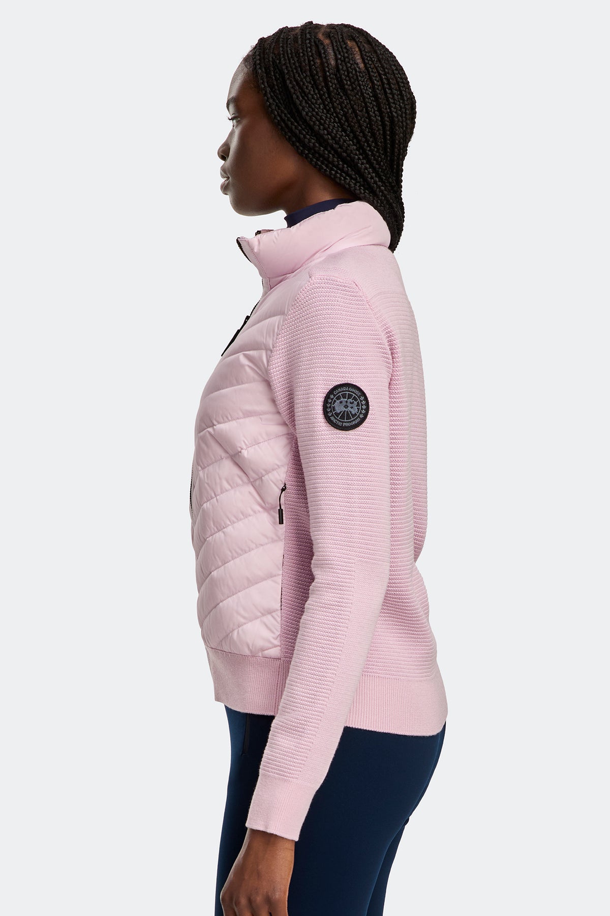 HyBridge® Knit Jacket Black Disc - Sunset Pink 1254 - on_side_01