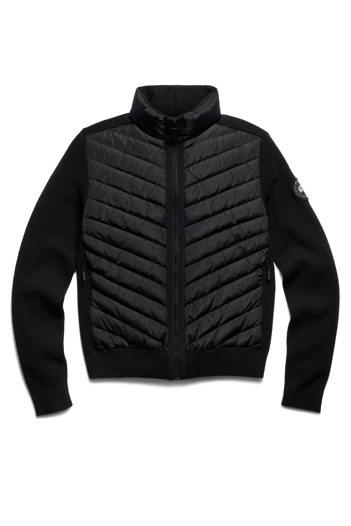 HyBridge® Knit Jacket Black Disc - Black 61 - off_flat_lay_01