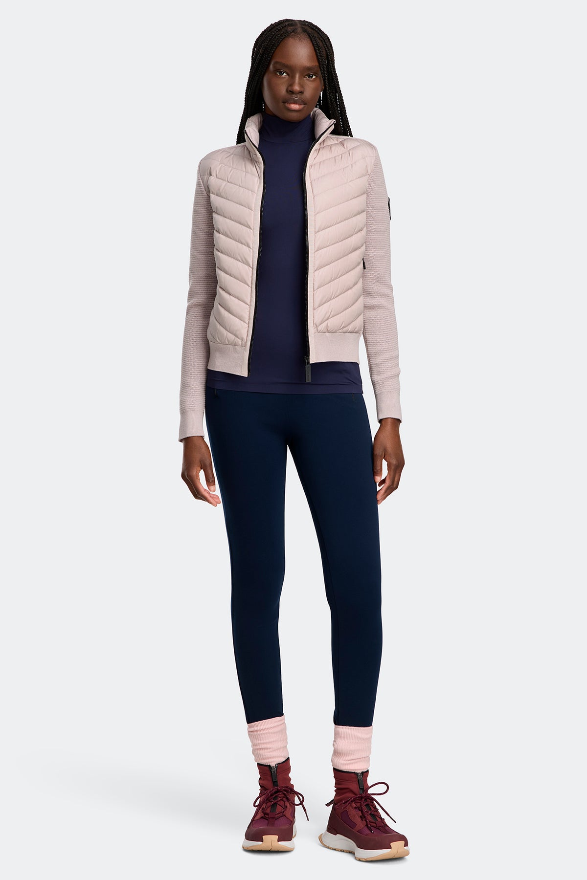 HyBridge® Knit Jacket Black Disc - Lucent Rose 856 - on_full_body_01