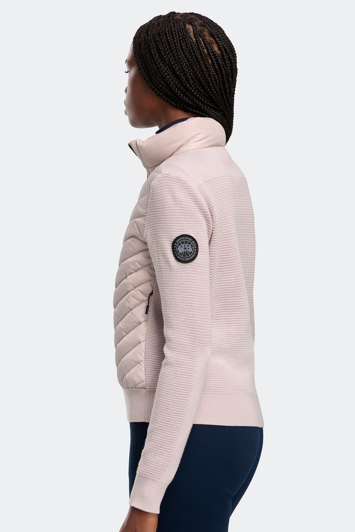 HyBridge® Knit Jacket Black Disc - Lucent Rose 9856 - on_side_01