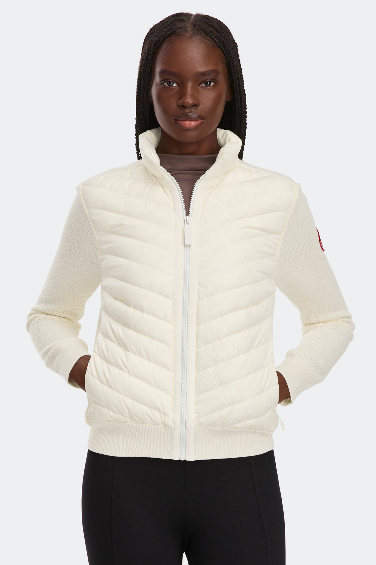 HyBridge® Knit Jacket - Cottongrass 9467 - on_front_closed_01