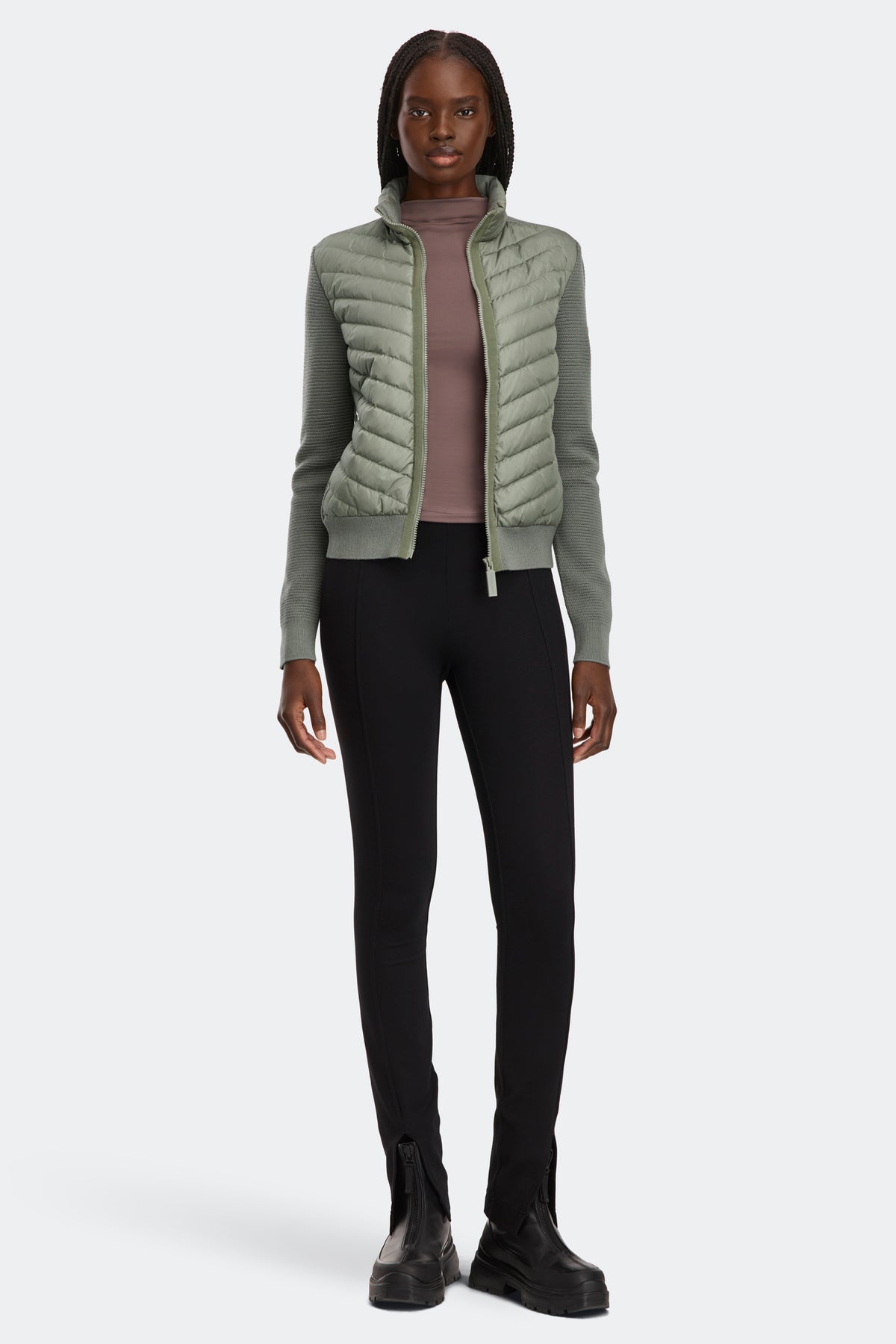 HyBridge® Knit Jacket - Sagebrush 9852 - on_full_body_01