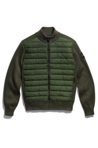HyBridge® Knit Jacket Black Disc - Moss Khaki 9260 - off_flat_lay_01