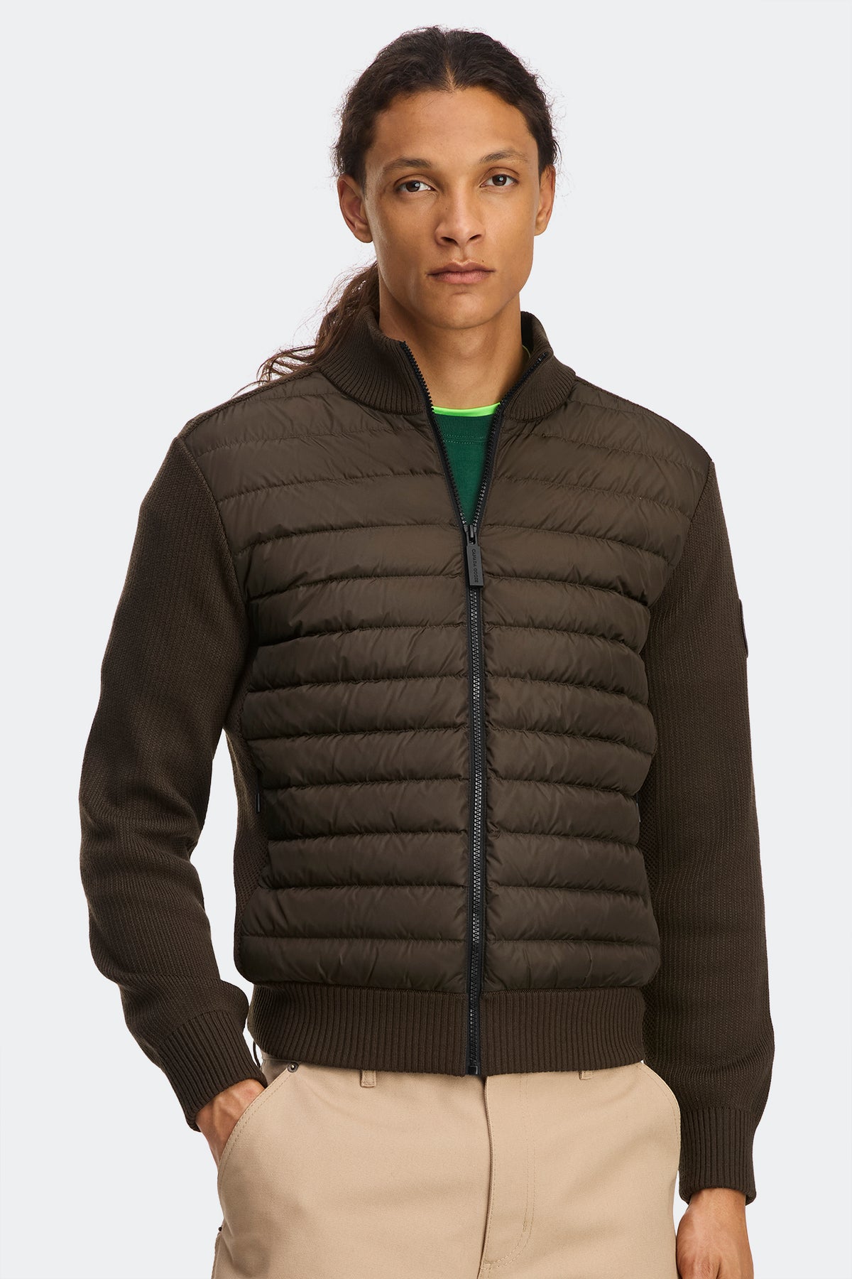 HyBridge® Knit Jacket Tonal Disc - Terra 9842 - on_front_closed_01