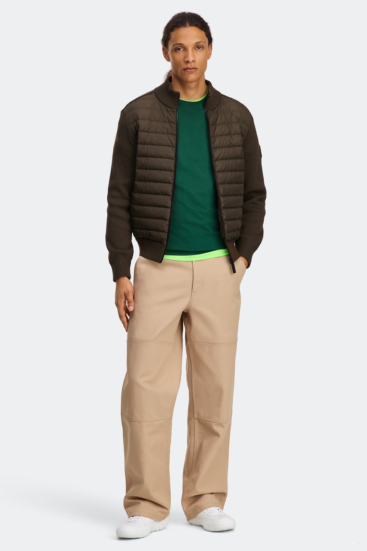 HyBridge® Knit Jacket Tonal Disc - Terra 9842 - on_full_body_01