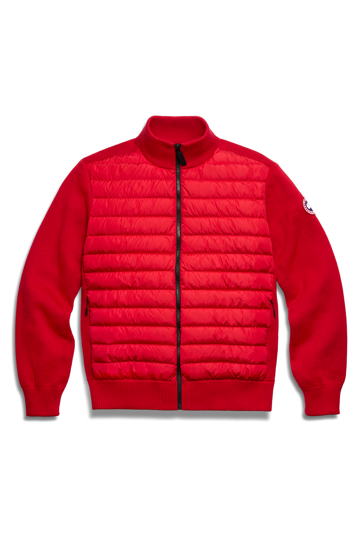 HyBridge® Knit Jacket - Carmine Red 9839 - off_flat_lay_01