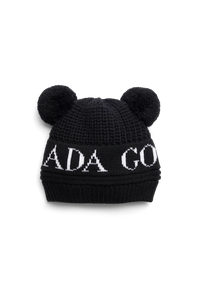 Baby Double Pom Hat - Black 9061 - off_flat_lay_01