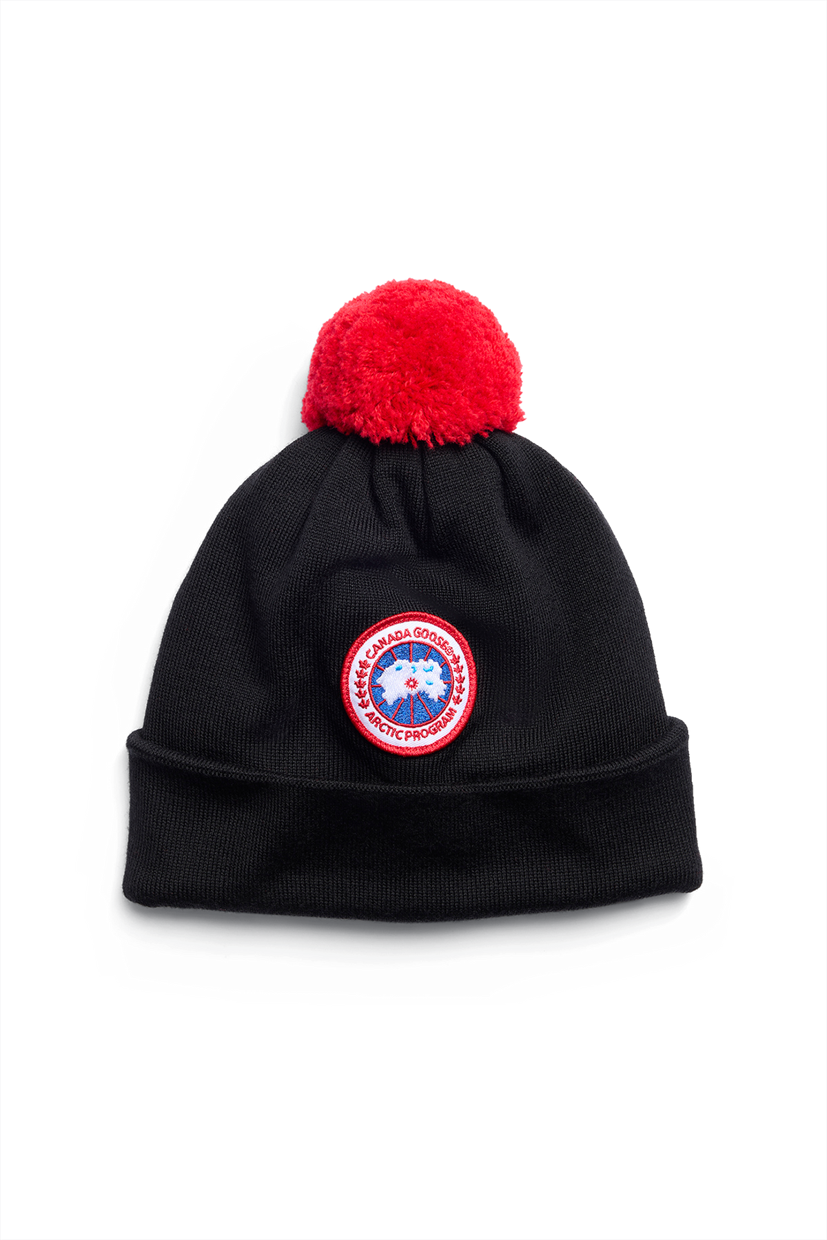 Kids Merino Pom Toque - Black 9061 - off_flat_lay_01