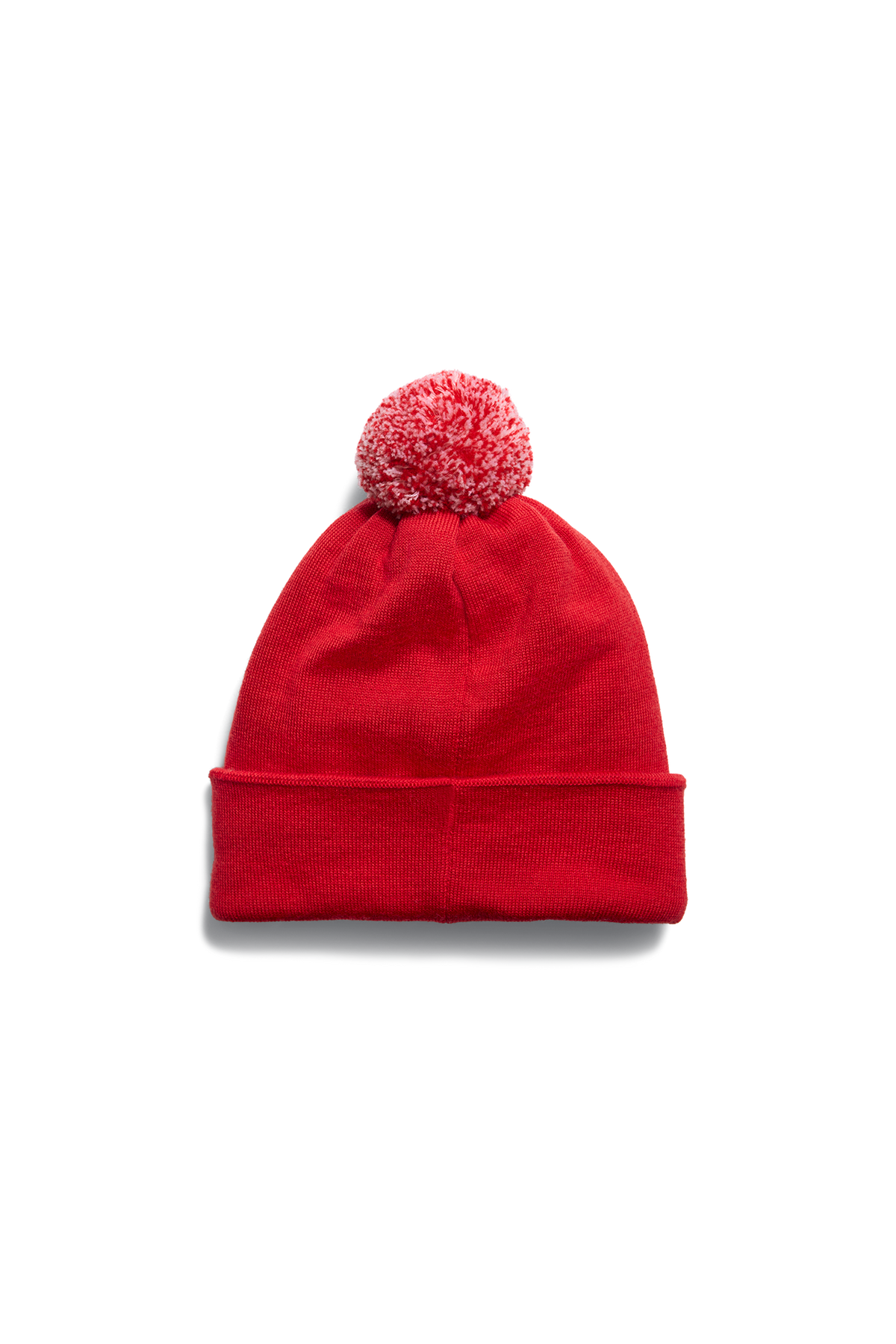 Kids Merino Pom Toque - Carmine Red 9839 - off_detail_01