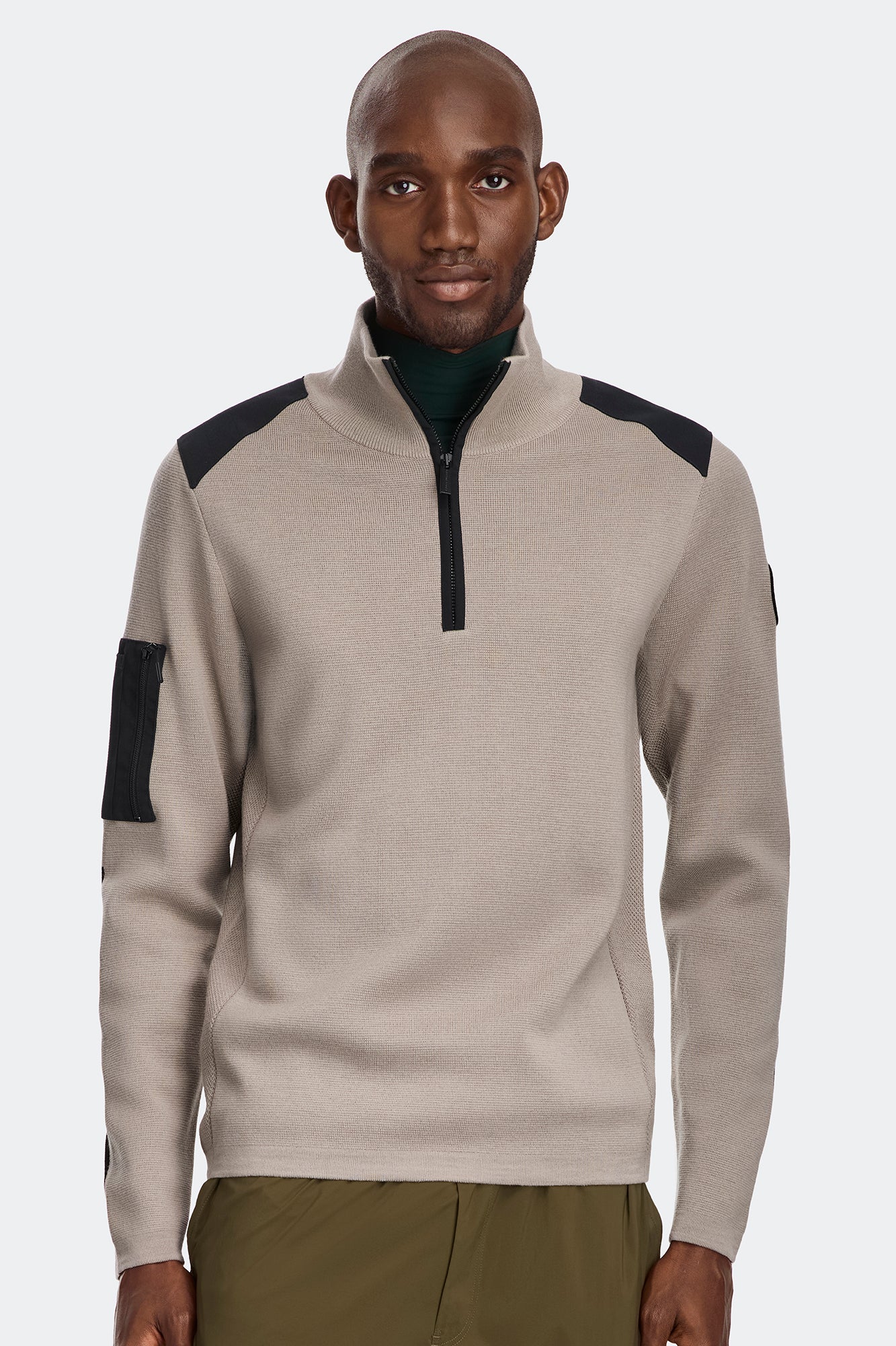 Stormont Quarter Zip Sweater Black Disc | Canada Goose