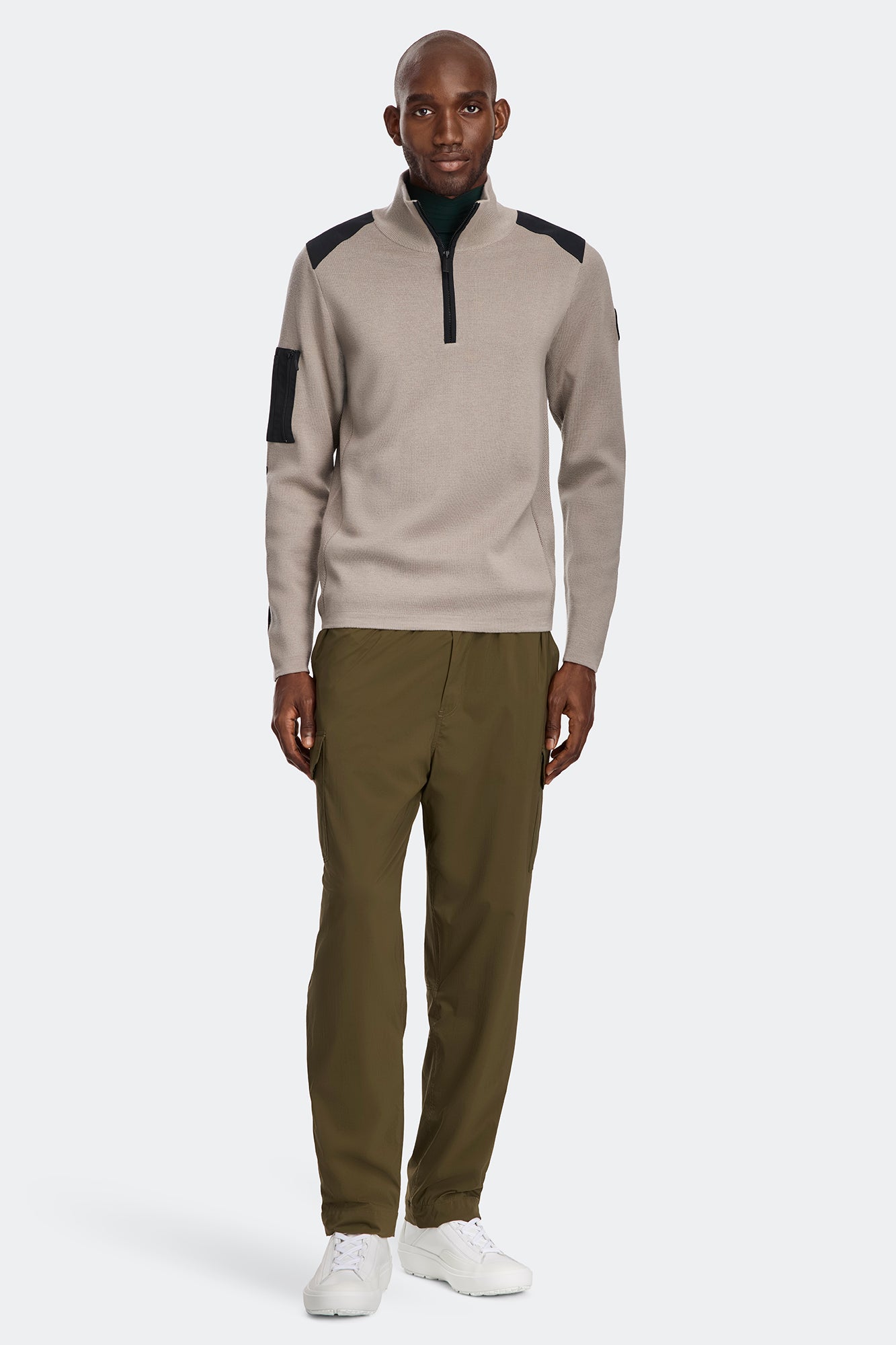 Stormont Quarter Zip Sweater Black Disc | Canada Goose