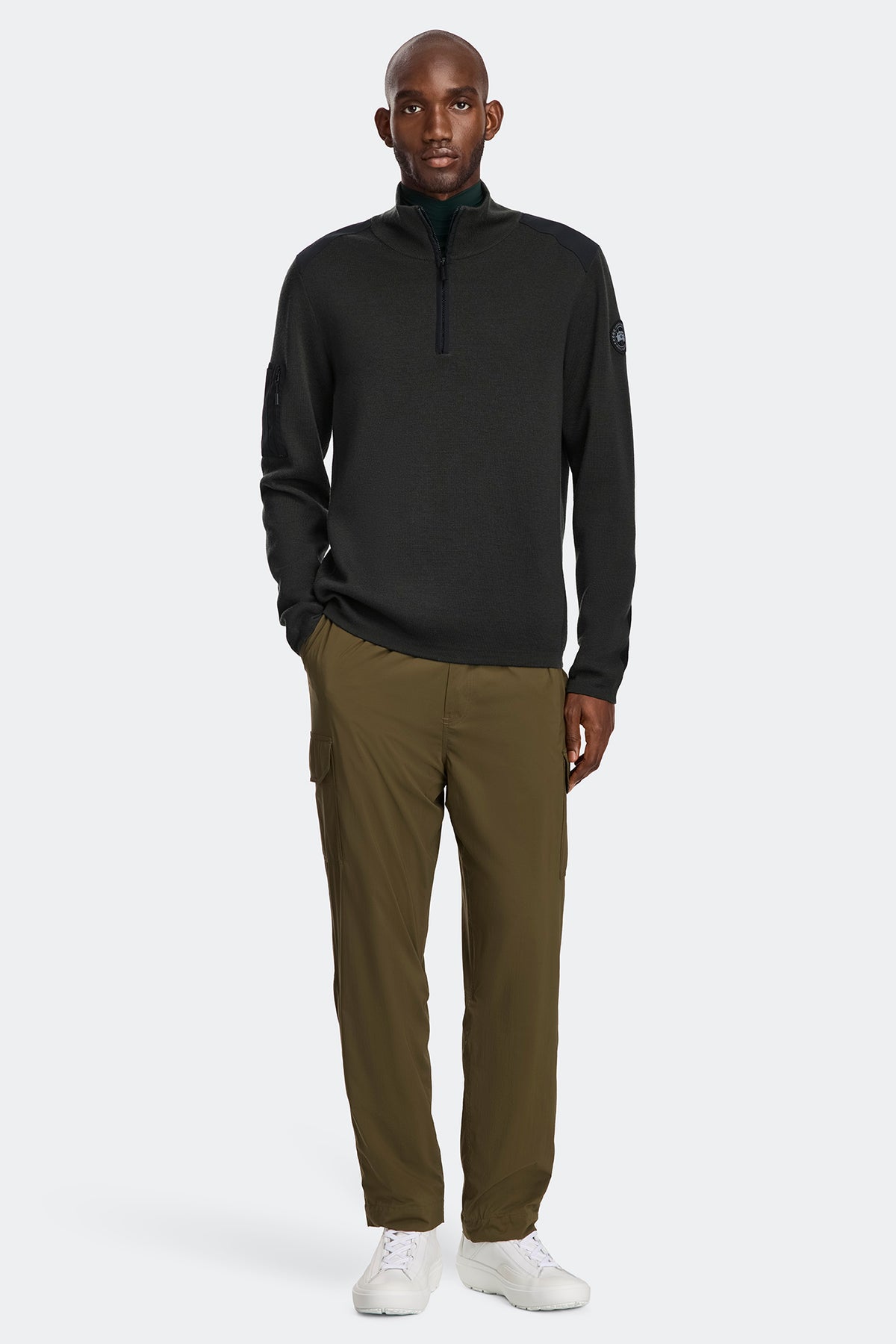 Stormont Quarter Zip Sweater Black Disc - Volcano 782 - on_full_body_01