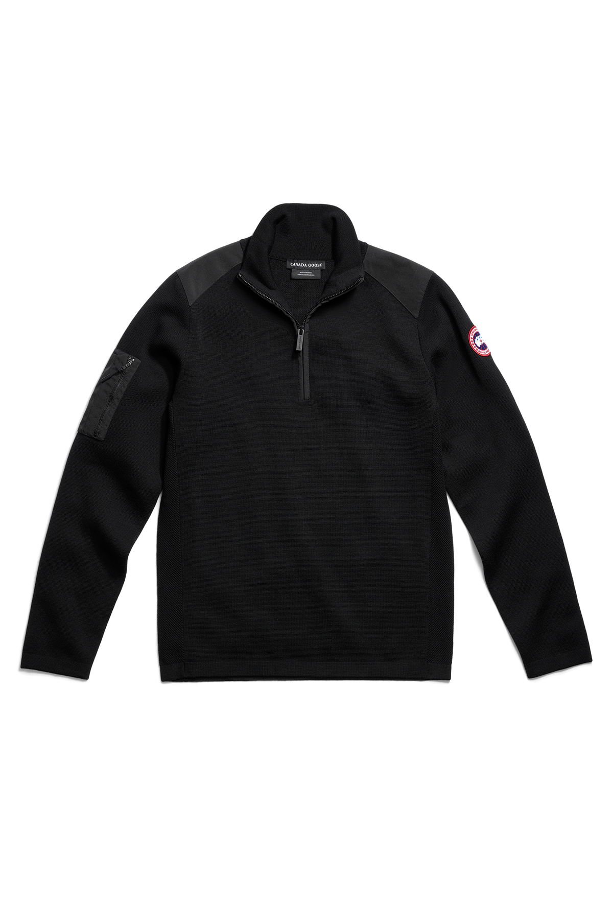 Stormont Quarter Zip Sweater - Black 61 - off_flat_lay_01