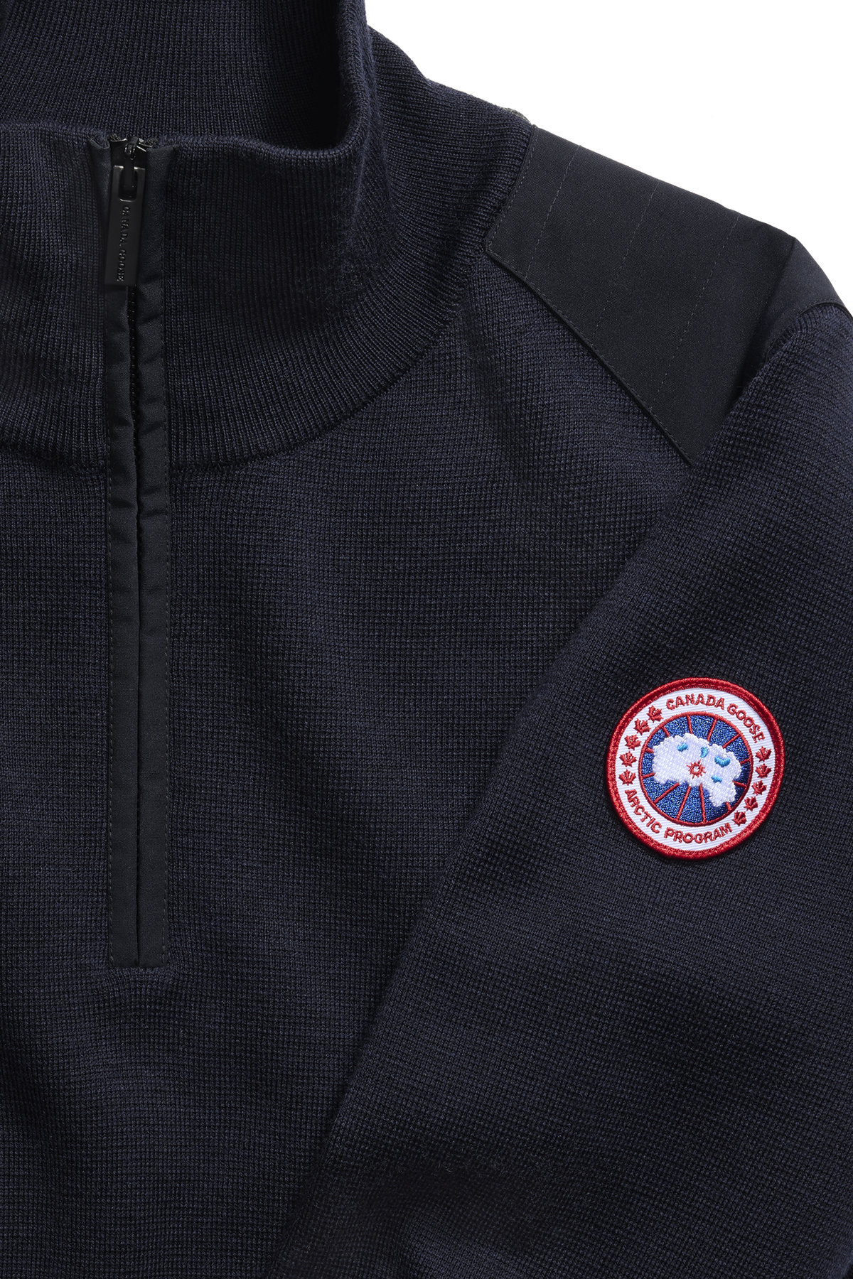Stormont Quarter Zip Sweater - Navy 9067 - off_detail_01