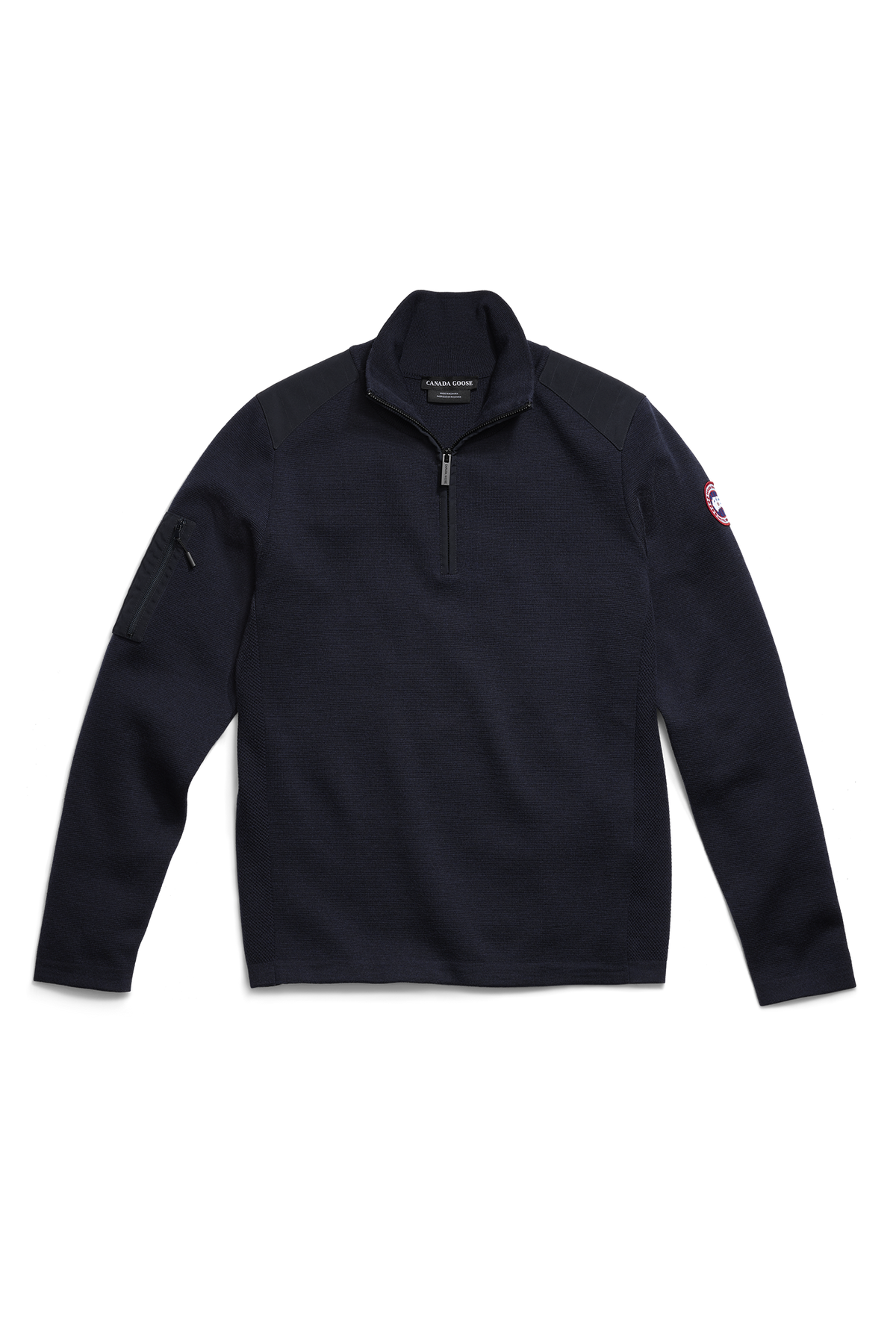 Stormont Quarter Zip Sweater - Navy 9067 - off_flat_lay_01