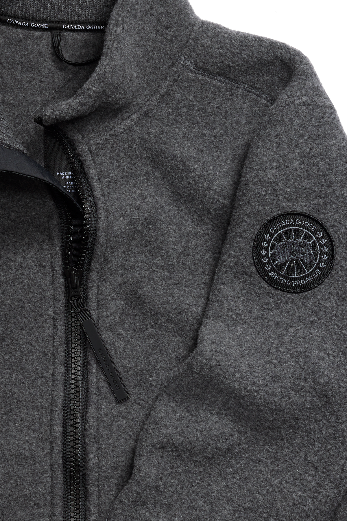 Lawson Fleece Jacket Black Disc - Quarry Grey 211 - off_detail_01