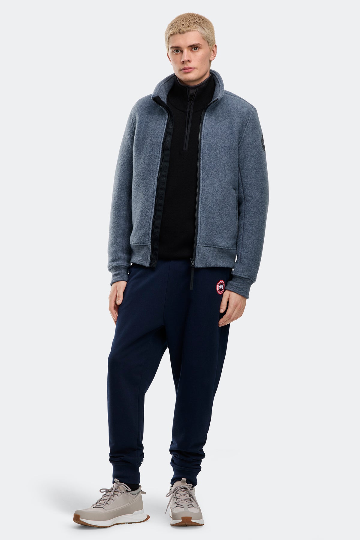 Lawson Fleece Jacket Black Disc - Ozone Blue 9222 - on_full_body_01