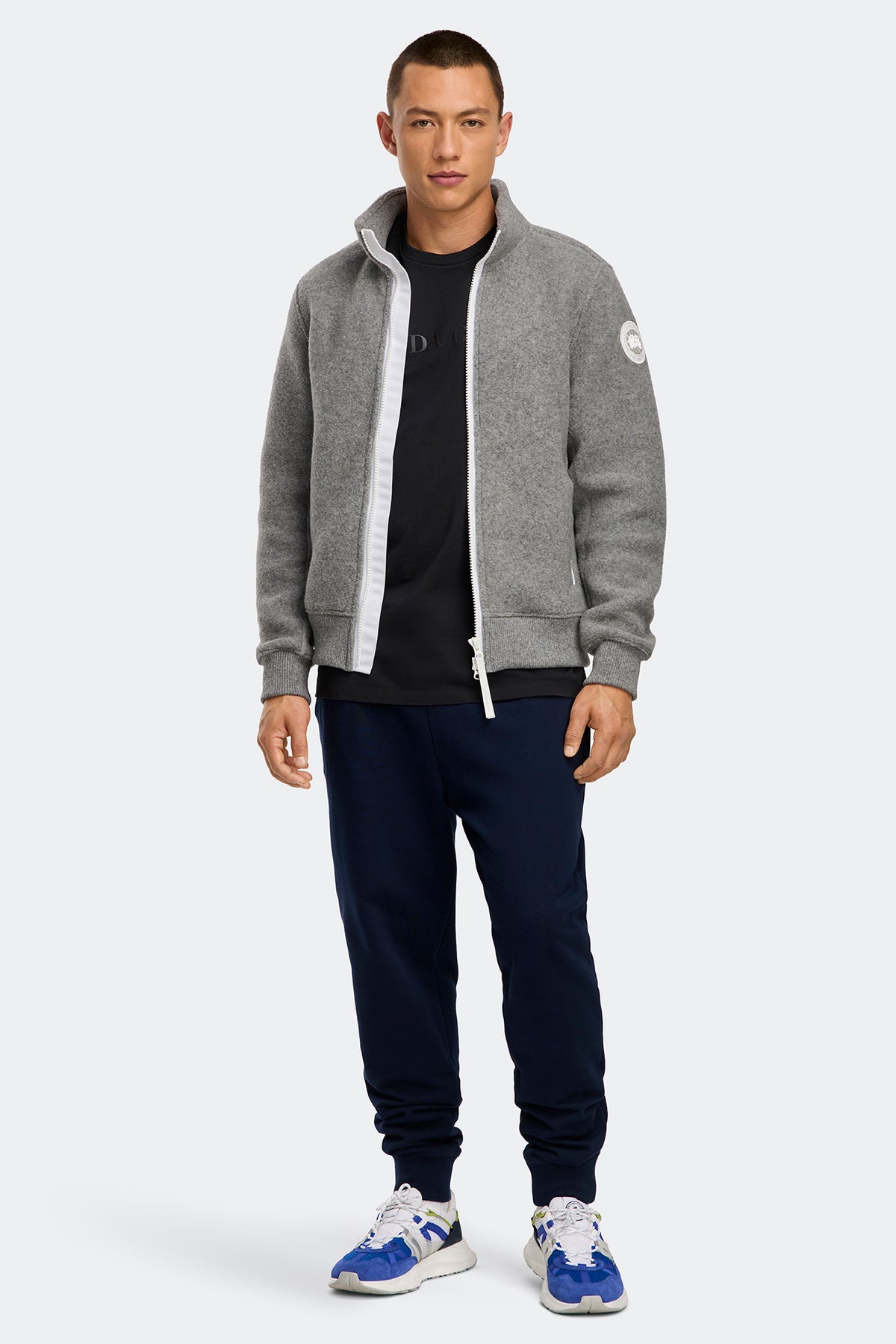 Lawson Humanature Fleece Jacket - Greige 9099 - on_full_body_01