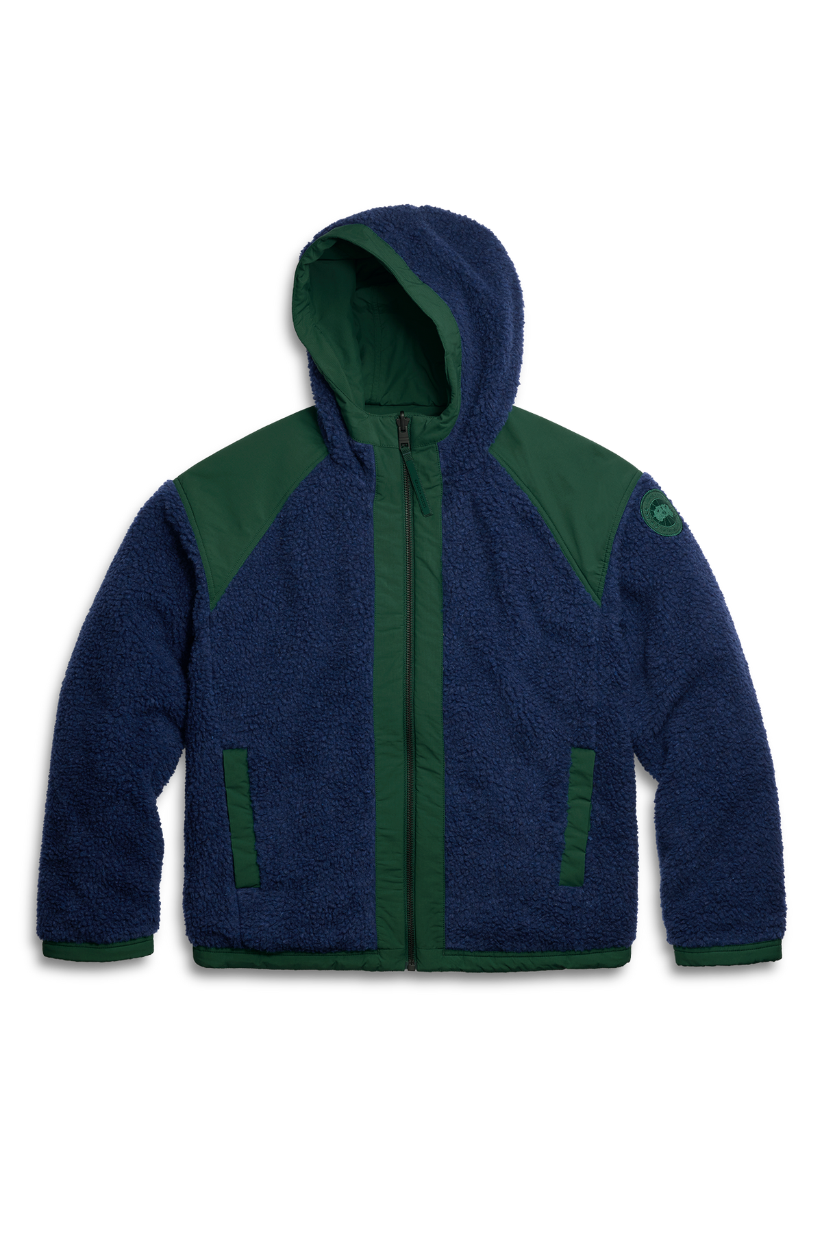 Alberni Reversible Fleece Bomber - Oxford Navy/ Glade Green 9492 - off_flat_lay_01