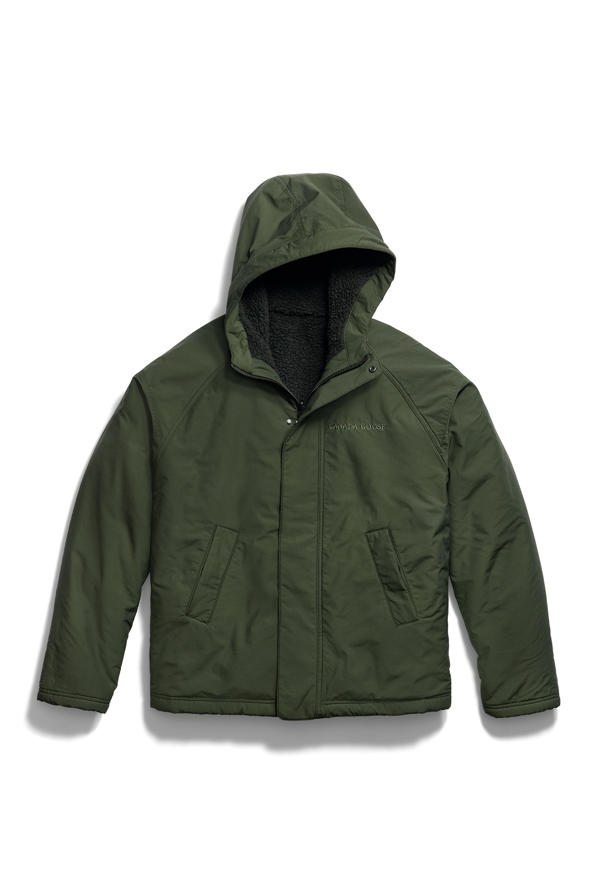 Alberni Reversible Fleece Bomber - Nori Green/Moss Khaki 9570 - off_flat_lay_01