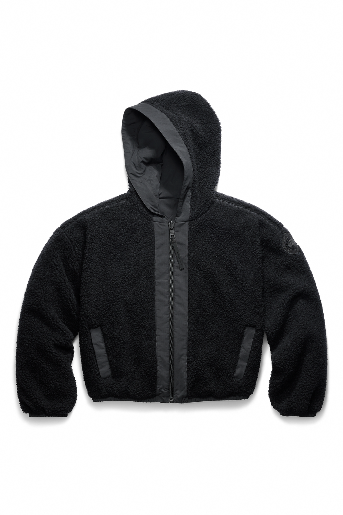 Alberni Reversible Fleece Bomber - Black/Black 9381 - off_flat_lay_01