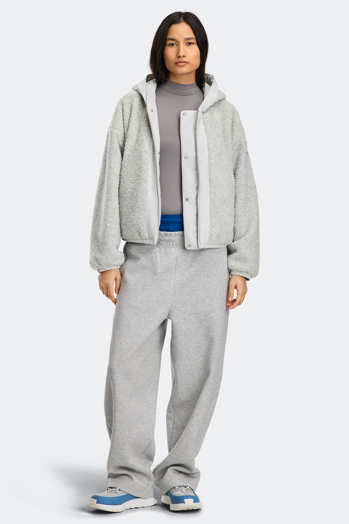 Alberni Reversible Fleece Bomber - Silverbirch Heather/ Silverbirch 9409 - on_full_body_01