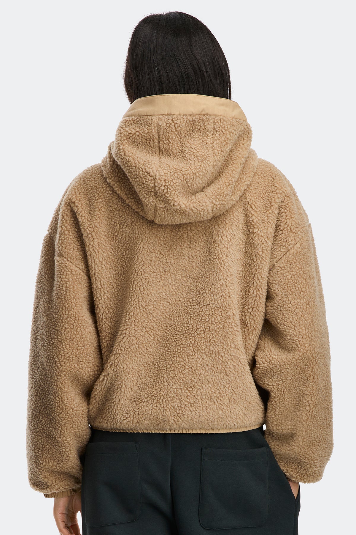Alberni Reversible Fleece Bomber - Desert Sand/ Desert Sand 9410 - on_back_01