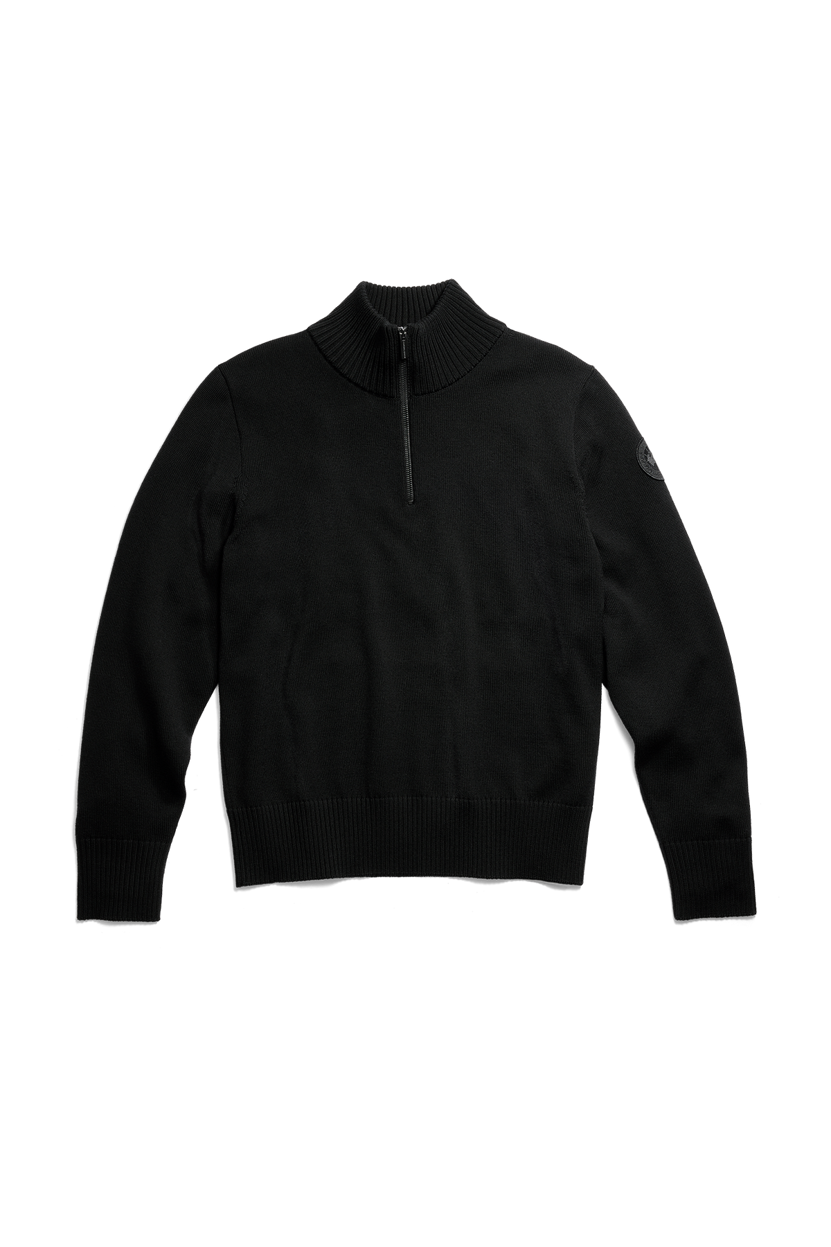 Rosseau Quarter Zip Sweater - Black 9061 - off_flat_lay_01