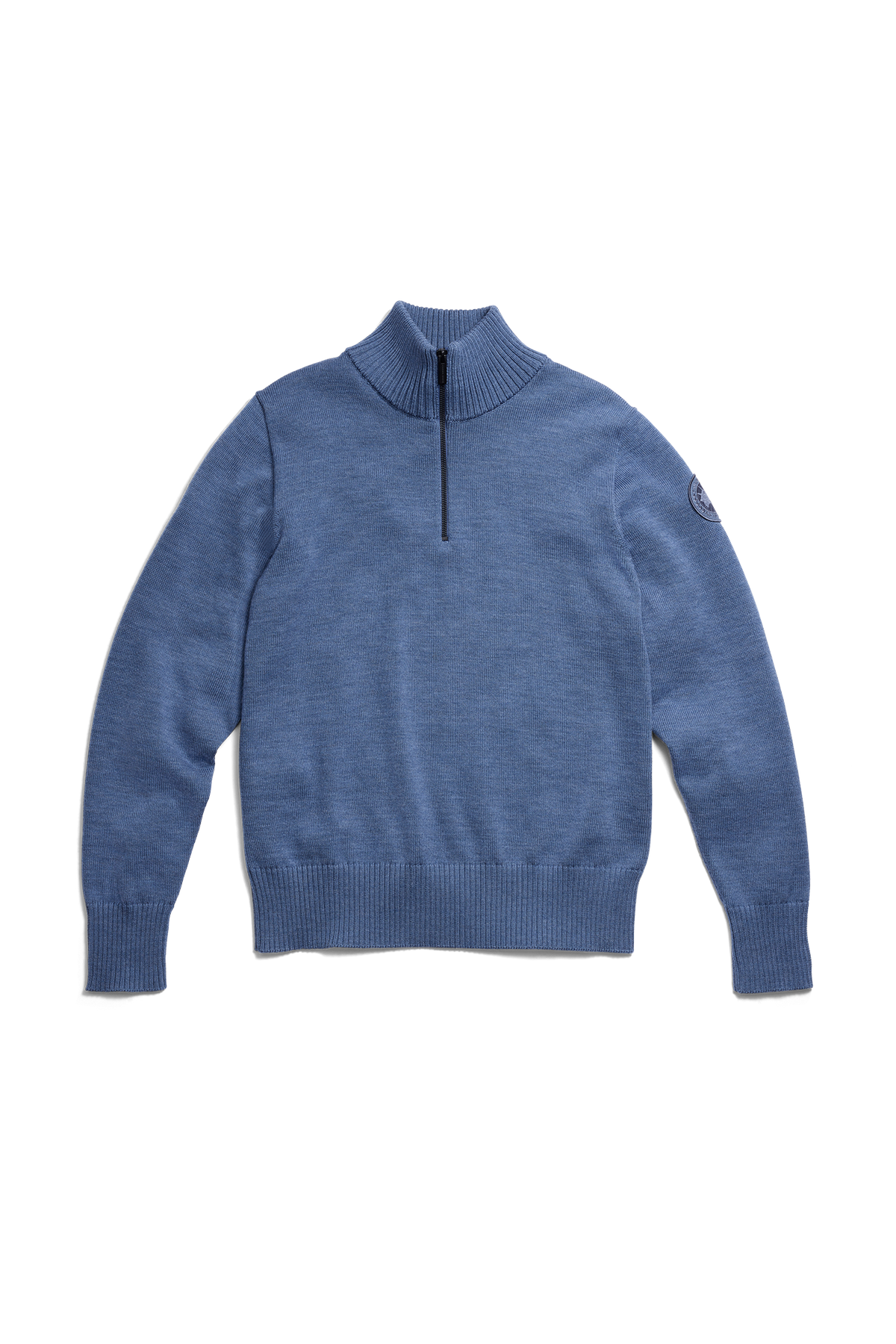 Rosseau Quarter Zip Sweater - Ozone Blue Heather 9300 - off_flat_lay_01
