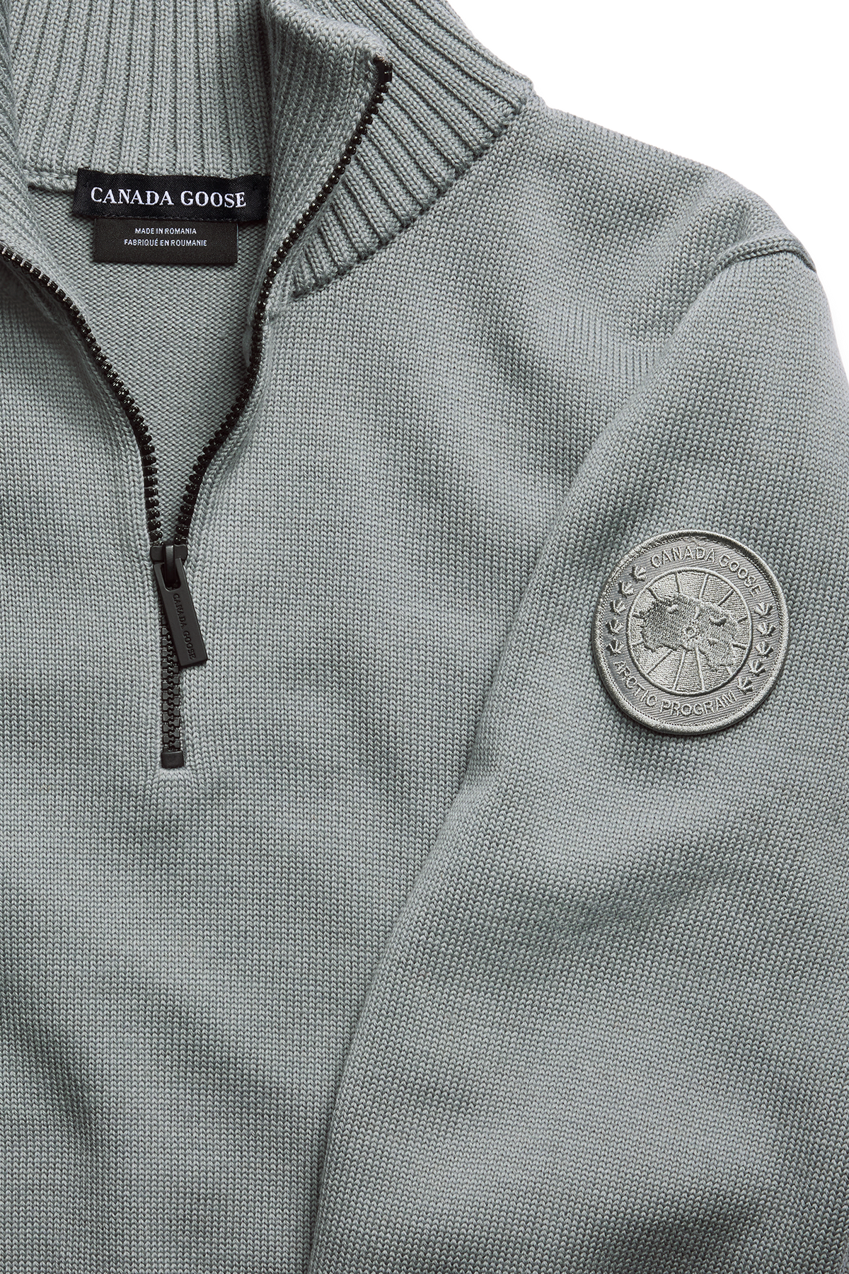 Rosseau Quarter Zip Sweater - Stratus Grey 9838 - off_detail_01