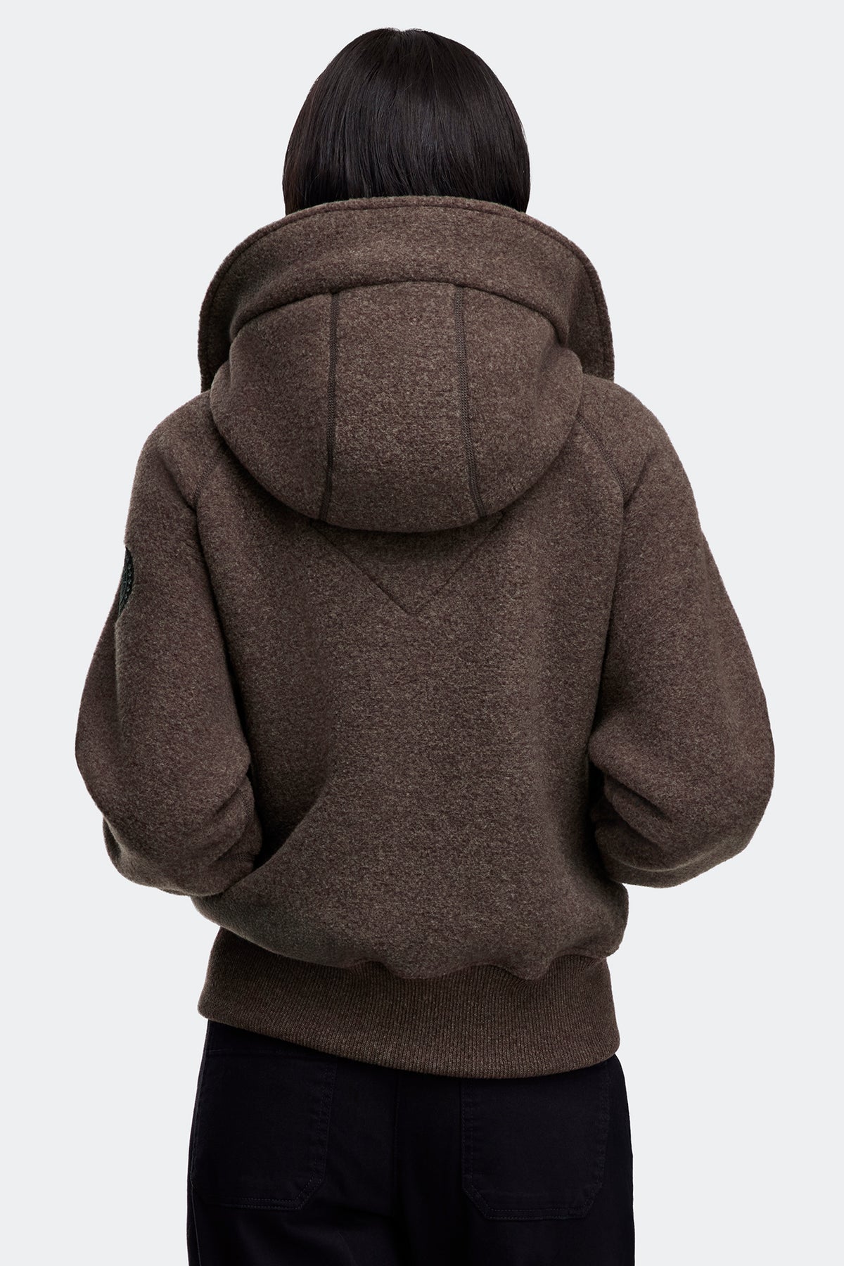 Chilliwack Fleece Bomber Black Disc - Taupe Grey 9394 - on_back_01