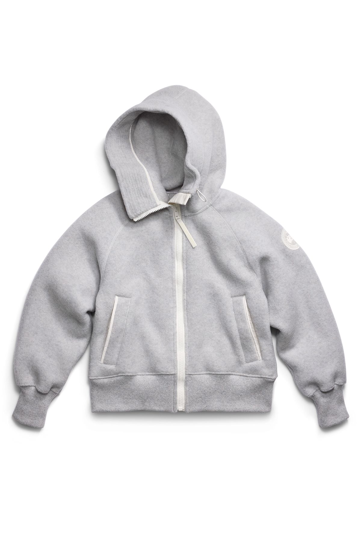Chilliwack Fleece Bomber White Disc - Silverbirch Heather 9309 - off_flat_lay_01