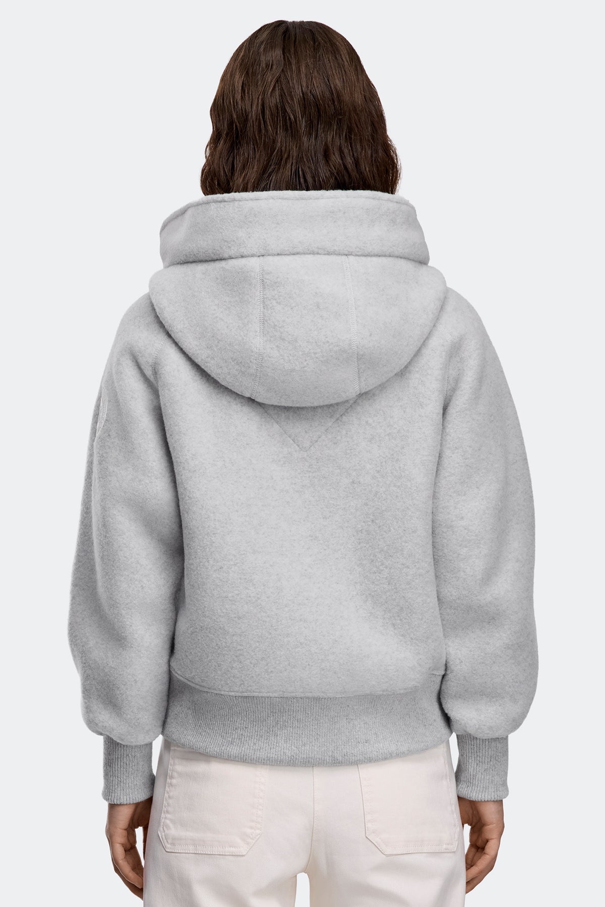 Chilliwack Fleece Bomber White Disc - Silverbirch Heather 9309 - on_back_01