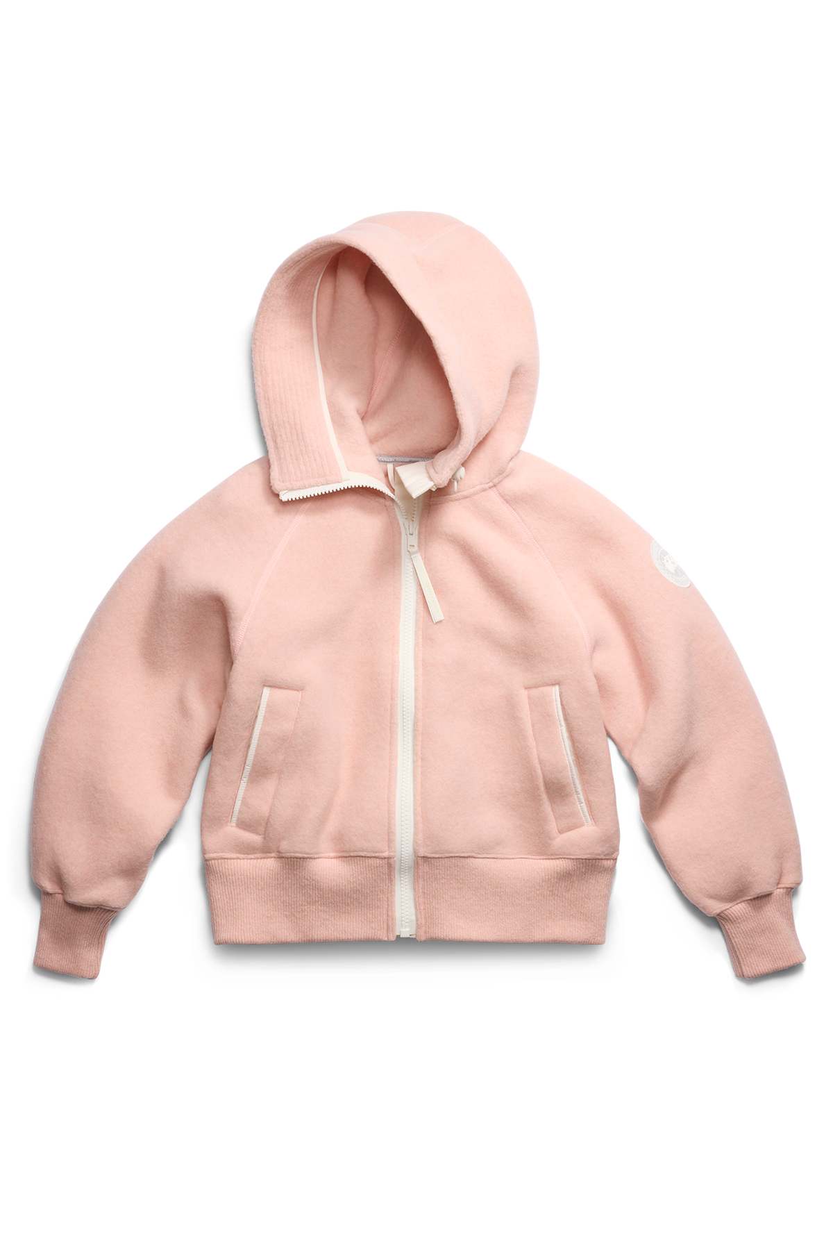 Chilliwack Fleece Bomber White Disc - Vintage Rose 9392 - off_flat_lay_01