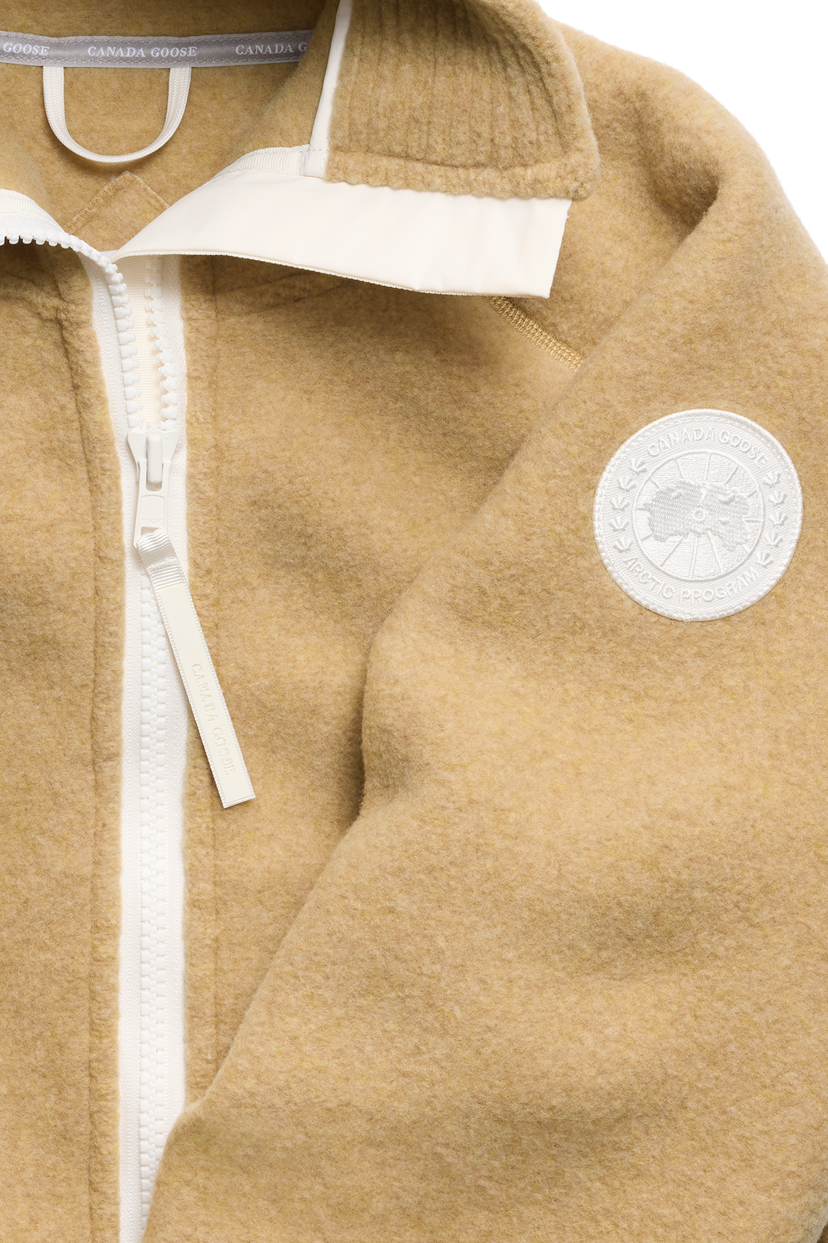 Chilliwack Fleece Bomber White Disc - Ecru Beige 9844 - off_detail_01