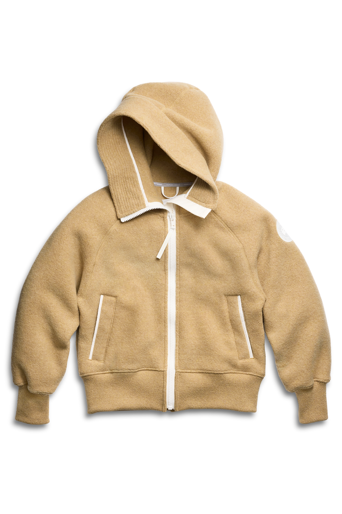 Chilliwack Fleece Bomber White Disc - Ecru Beige 9844 - off_flat_lay_01